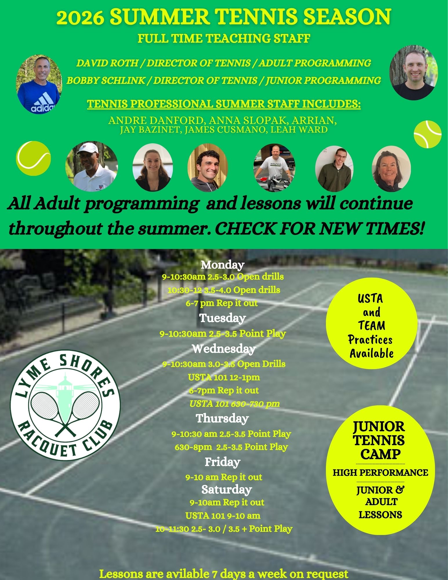 2026 Summer Tennis Season