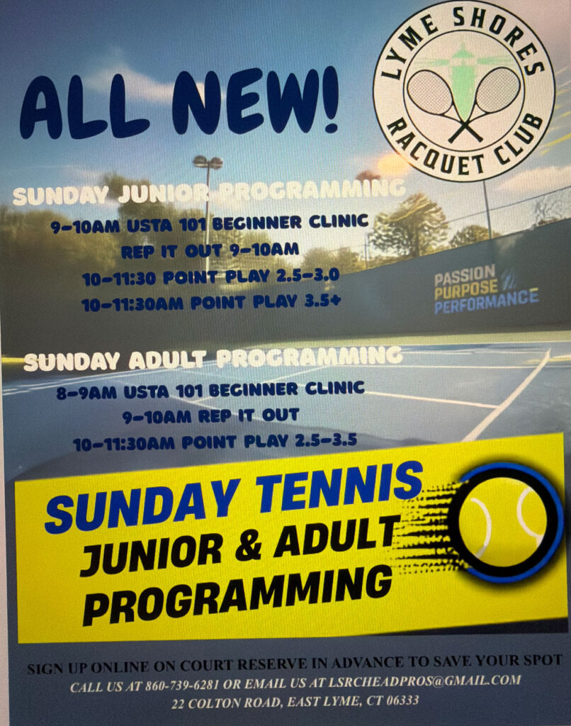 Sunday Tennis – Junior and Adult Programs